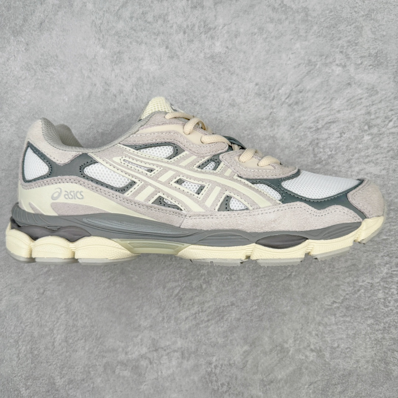 Tênis Asics Gel NYC Oyster Grey par direito em fundo real